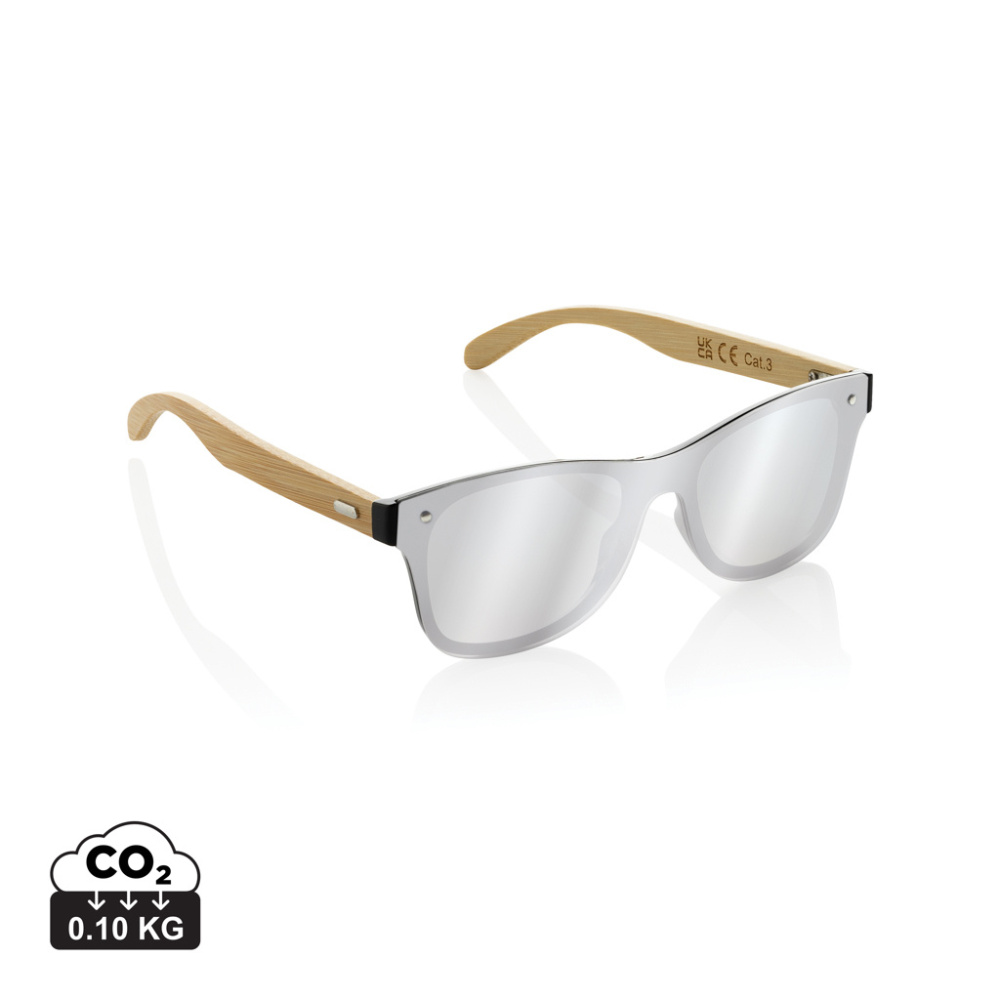 Logotrade promotional gifts photo of: Prism RCS recycled plastic sunglasses with bamboo frame